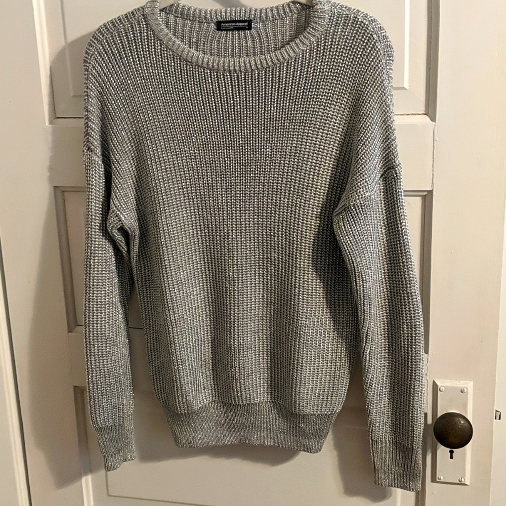 American Apparel M silver sweater